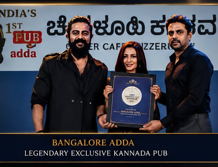 Bangalore Adda Gets LEGENDARY EXCLUSIVE KANNADA PUB — Arun Raam Gowda Honoured for His Vision in Bengaluru’s Hospitality & Nightlife Industry