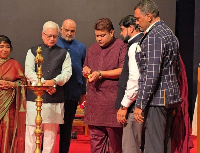 Social Activist Dr. Binu Varghese Honoured with National Excellence Award by Maharashtra Governor Jishnu Dev Varma