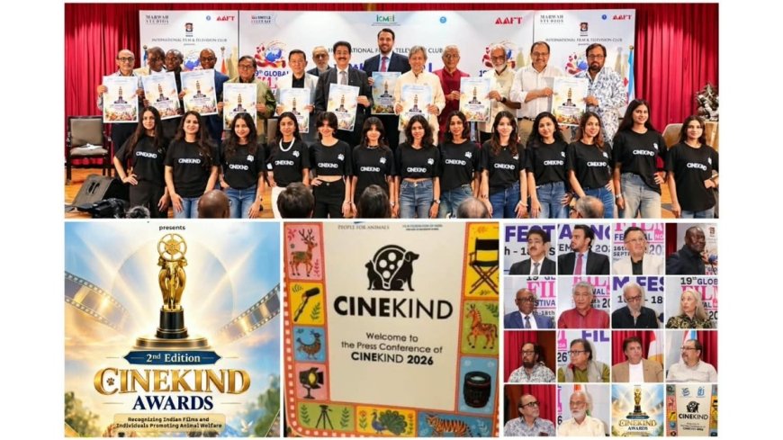 CINEKIND Awards Poster Unveiled at Global Film Festival Noida, Putting Compassion for Animals in the Spotlight