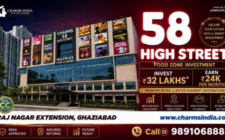 Food, Fun & Investment Under One Roof: Charms 58 High Street Brings a New Commercial Opportunity to Raj Nagar Extension