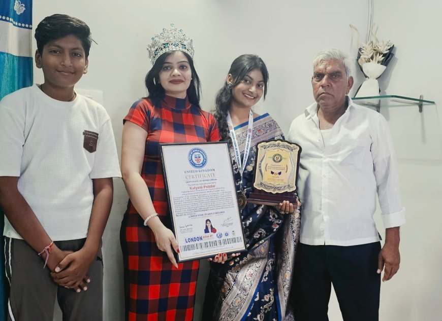 Kalyani Patidar's 52-Second Hanuman Chalisa Recitation Earns World Record Recognition